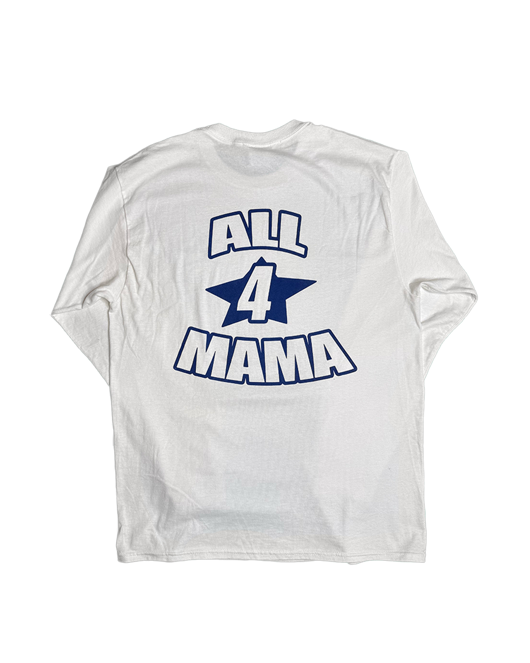 T-SHIRT LONGSLEEVE BLANC/NAVY
